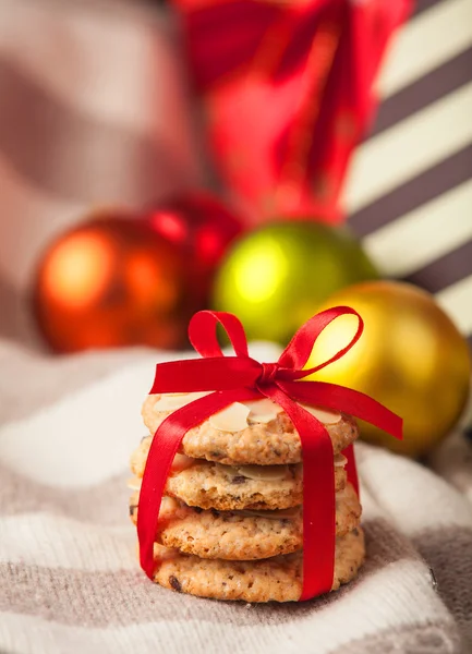 Cookies met giften van Kerstmis — Stockfoto