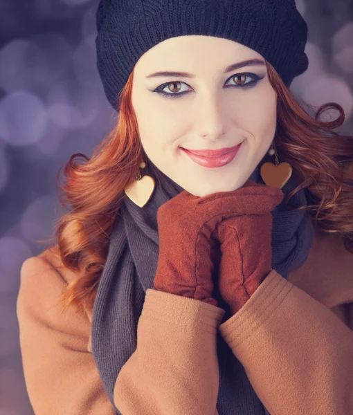 Retrato de uma jovem ruiva mulheres — Fotografia de Stock