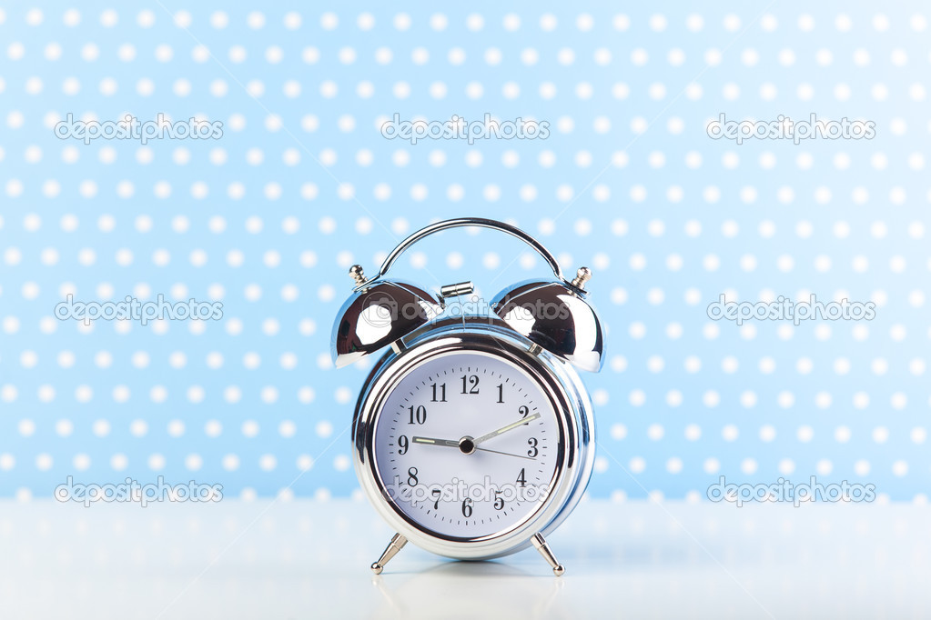 Retro alarm clock on a table