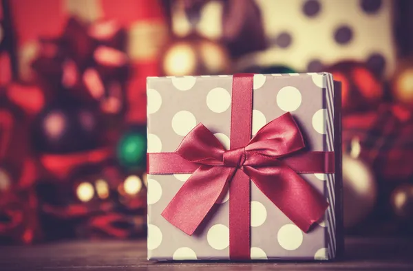 Christmas gifts. Photo in vintage style. — Stock Photo, Image