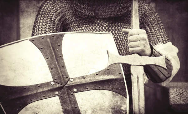 Knight. Photo in vintage style Stock Image