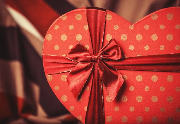 Valentines gift in heart shape. — Stock Photo, Image