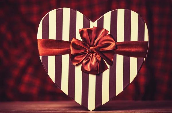 Valentines gift in heart shape. — Stock Photo, Image