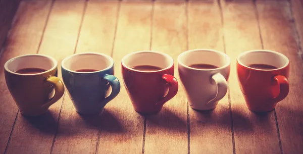 Groep voor een koffie cups. — Stockfoto