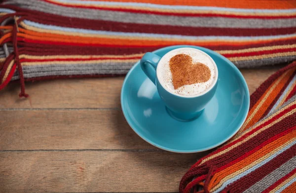 Cup of сoffee with shape heart — Stock Photo, Image