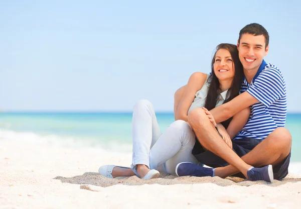 Beautiful couple on the beach. Stock Picture