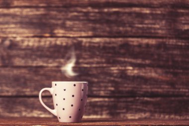 çay ya da kahve Kupası ahşap tablo.