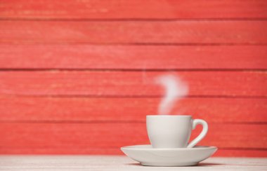 çay ya da kahve Kupası ahşap tablo.