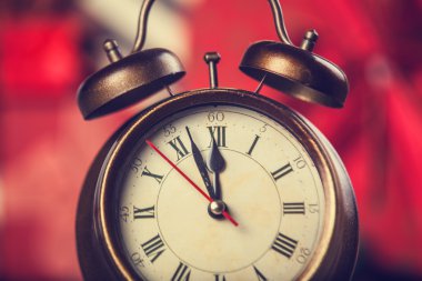 Noel arka plan üzerinde Vintage saat