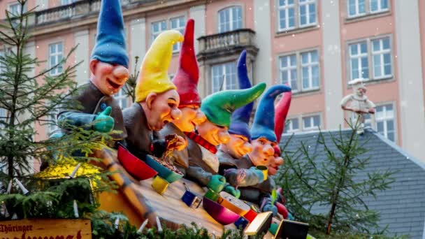 Nov 2019 Dresden Germany View Christmas Decorations Toys Scenery Houses — Stock Video