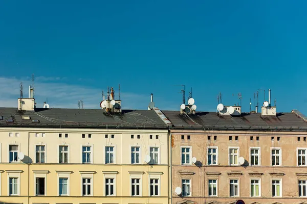 Fassade Und Dach Eines Alten Hauses Aus Dem Jahrhundert Wroclaw — Stockfoto
