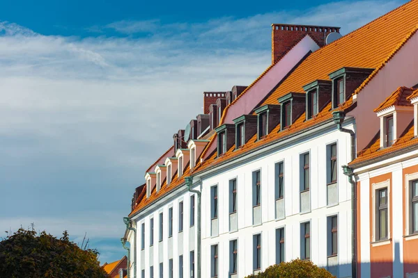 Fassade Und Dach Eines Alten Hauses Aus Dem Jahrhundert Wroclaw — Stockfoto