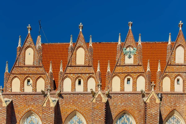 Vue Sur Architecture Toit Collégiale Sainte Croix Saint Barthélemy Wroclaw — Photo