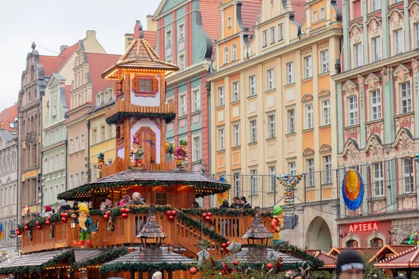 2019 폴란드 Wroclaw Worclaw 사람들 풍토병 폴란드 Wroclaw Christmas Fair — 스톡 사진