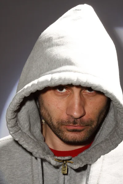 Man in a hood — Stock Photo, Image