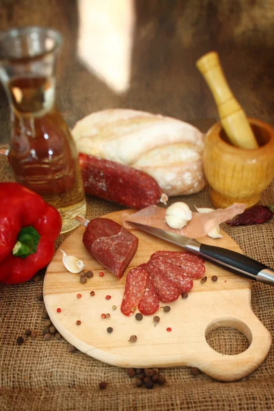 Salami sausage — Stock Photo, Image