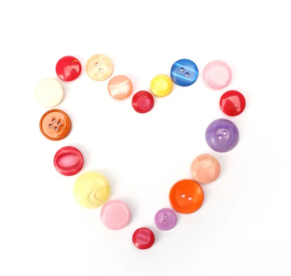 Buttons shaped like heart — Stock Photo, Image