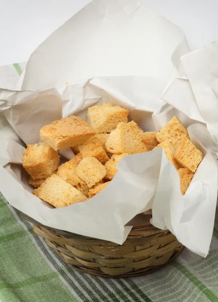 Homemade croutons — Stock Photo, Image