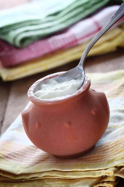 Hausgemachter Joghurt — Stockfoto