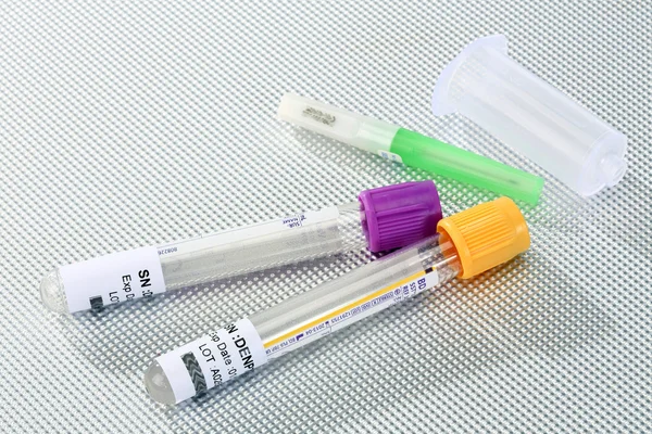 Containers for   blood test — Stock Photo, Image