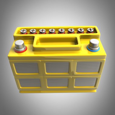 Pil araba. yüksek çözünürlük. 3D görüntü