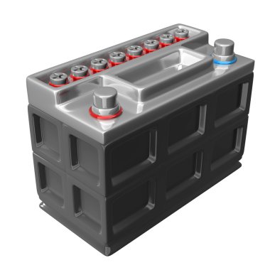 Beyaz bir arka plan üzerinde izole akü