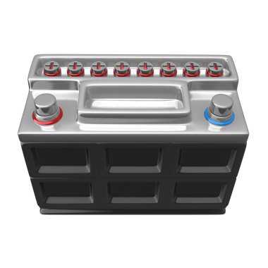 Beyaz bir arka plan üzerinde izole akü