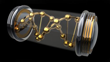 balck arka plan 3d Özet DNA örnekleme