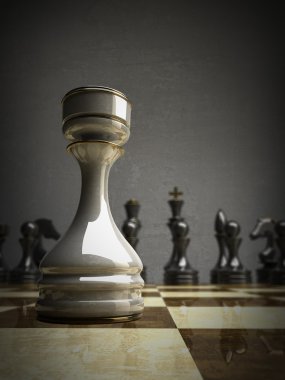 Beyaz satranç kale arka plan illüstrasyon.