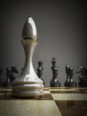 Beyaz satranç memur arka plan illüstrasyon