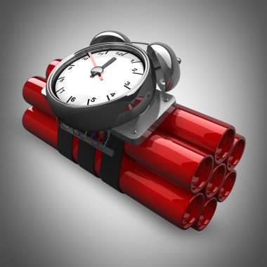 bomba saat timer ile. yüksek çözünürlük. 3D görüntü
