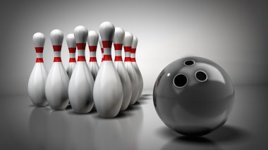Bowling 3D render.