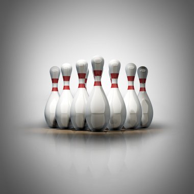 Bowling 3D render.