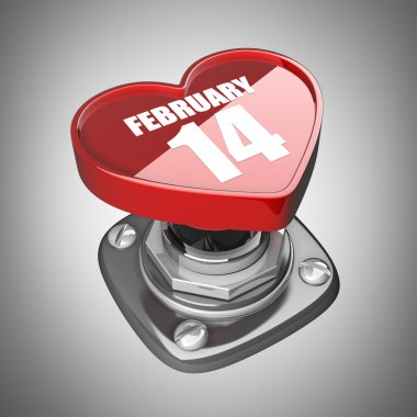düğme kalp. mutlu Sevgililer günü.