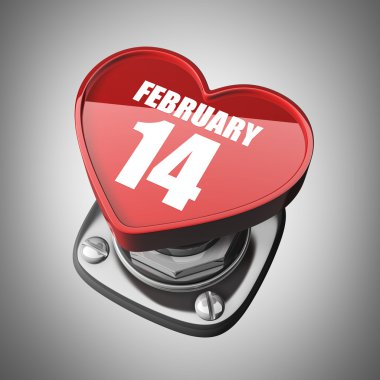 düğme kalp. mutlu Sevgililer günü.