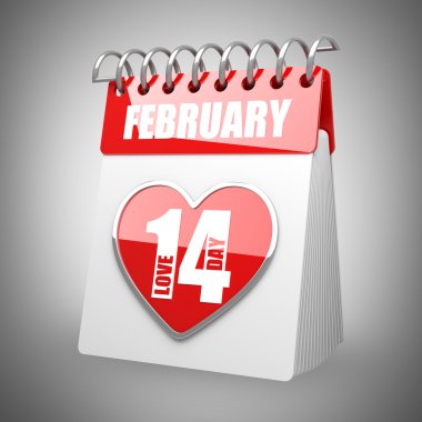 illüstrasyon. Sevgililer takvim