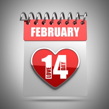 illüstrasyon. Sevgililer takvim