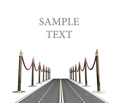 Halı yol kavramı arka plan yüksek çözünürlükte 3d