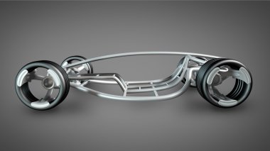 konsept araç çerçeve. yüksek çözünürlükte 3d render