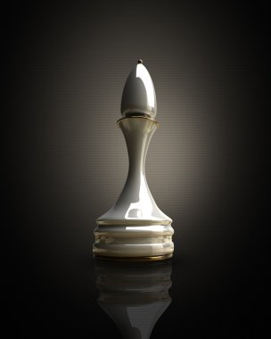 Beyaz satranç subayı arka plan 3 boyutlu resim. yüksek çözünürlük