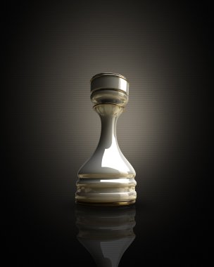 Ajedrez blanco Torre fondo ilustración 3d. alta resolución