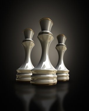 Beyaz satranç kraliçesi arka plan illüstrasyon.