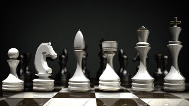 Chess concept background. High resolution 3d render