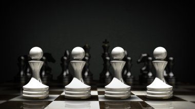 Chess concept background. High resolution 3d render