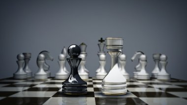 3d Chess concept background. High resolution