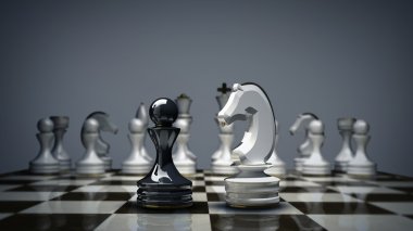 3d Chess concept background. High resolution