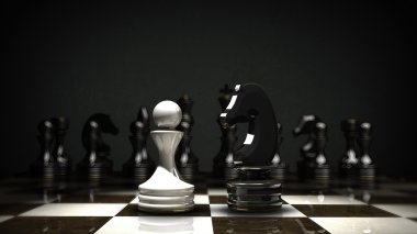 Chess concept background. High resolution 3d render
