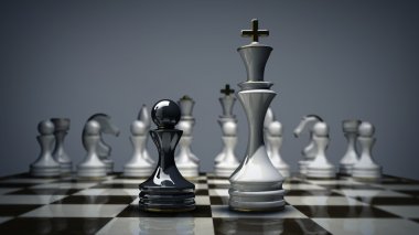 3d Chess concept background. High resolution
