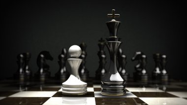 Chess concept background. High resolution 3d render