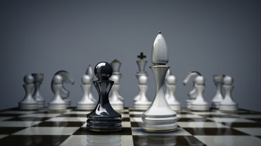 3d Chess concept background. High resolution